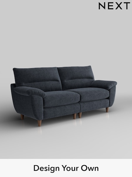 Boucle Chenille/Dark Slate Blue Elliot Highback (W42072) | £1,275
