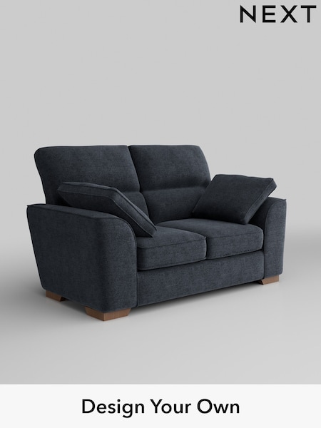Boucle Chenille/Dark Slate Blue Stamford Highback (W42073) | £1,099