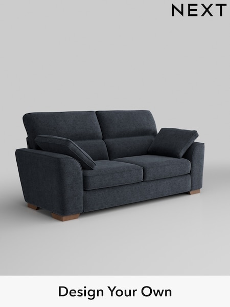Boucle Chenille/Dark Slate Blue Stamford Highback (W42073) | £1,299