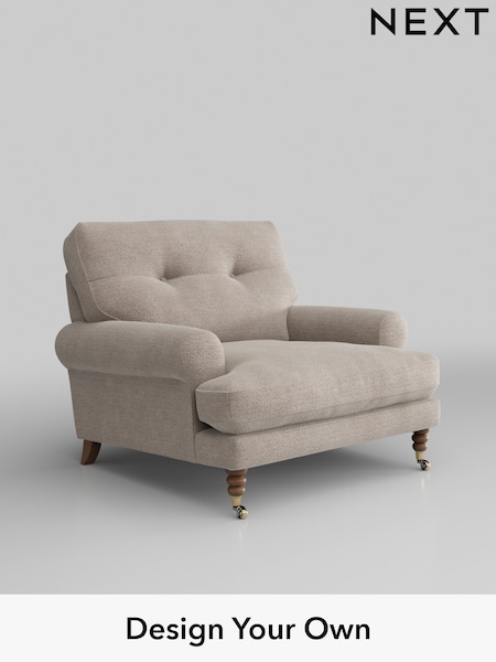 Boucle Chenille/Light Natural Erin Buttoned Back Deep Sit (W42079) | £875