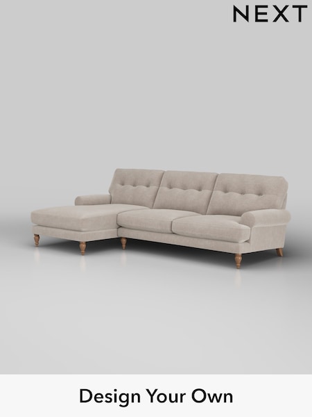 Boucle Chenille/Light Natural Erin Buttoned Back Deep Sit (W42079) | £1,975