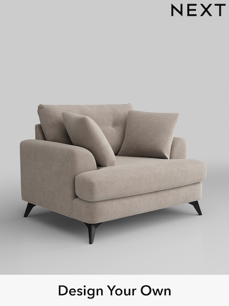 Boucle Chenille/Light Natural Parker Buttoned Back (W42086) | £1,025