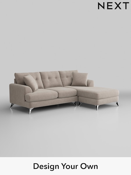 Boucle Chenille/Light Natural Parker Buttoned Back (W42086) | £1,850