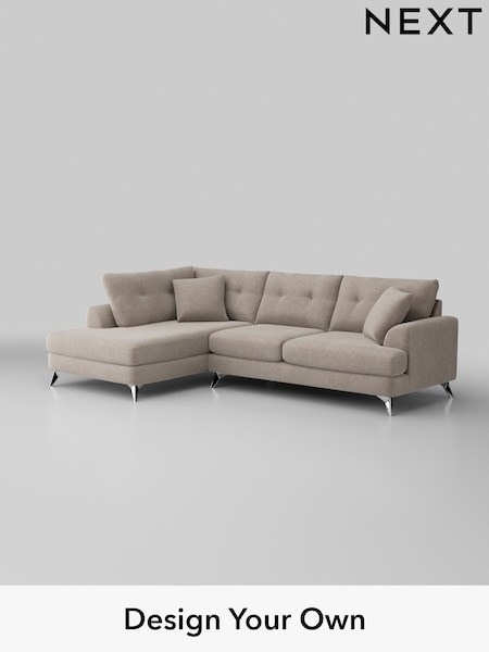 Boucle Chenille/Light Natural Parker Buttoned Back (W42086) | £2,325