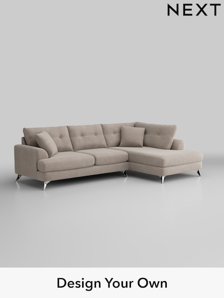 Boucle Chenille/Light Natural Parker Buttoned Back (W42086) | £2,325