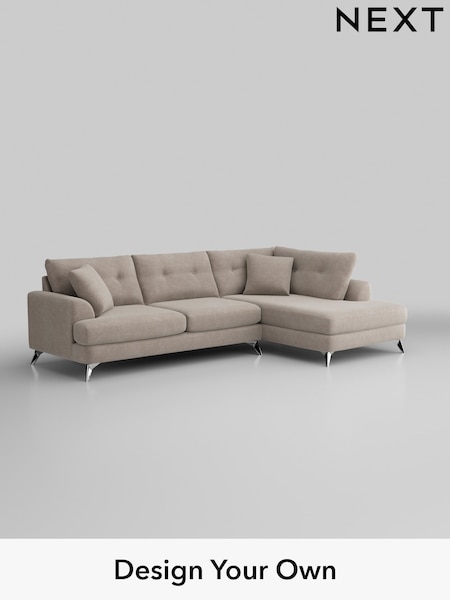 Boucle Chenille/Light Natural Parker Buttoned Back (W42086) | £2,425