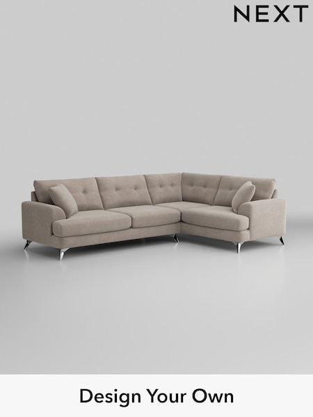 Boucle Chenille/Light Natural Parker Buttoned Back (W42086) | £2,475