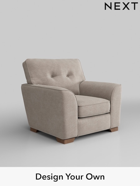Boucle Chenille/Light Natural Stamford Buttoned Back (W42090) | £799