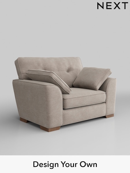 Boucle Chenille/Light Natural Stamford Buttoned Back (W42090) | £899