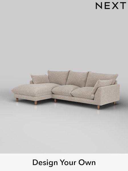Boucle Chenille/Light Natural Noa Deep Relaxed Sit (W42093) | £1,875