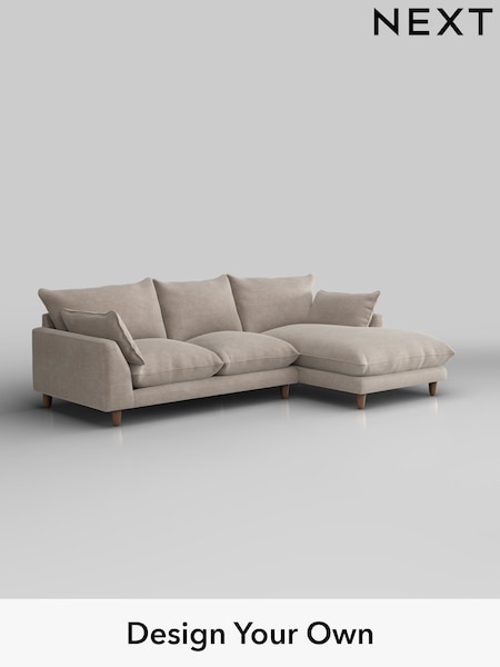 Boucle Chenille/Light Natural Noa Deep Relaxed Sit (W42093) | £1,875