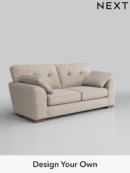 Boucle Chenille/Oyster Stamford Buttoned Back (W42107) | £1,299