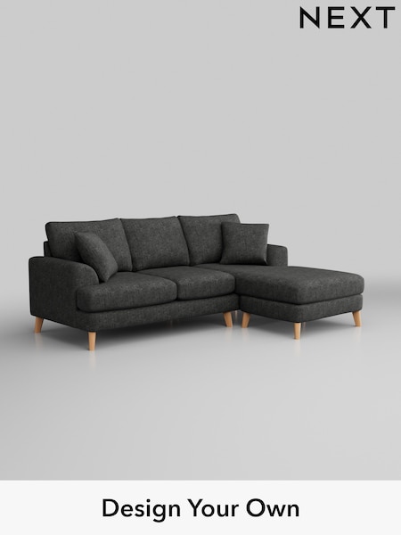 Boucle Weave Easy Clean/Charcoal Grey Parker (W42114) | £1,650