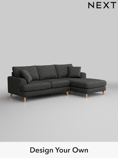 Boucle Weave Easy Clean/Charcoal Grey Parker (W42114) | £2,050