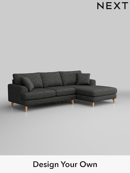 Boucle Weave Easy Clean/Charcoal Grey Parker (W42114) | £2,150