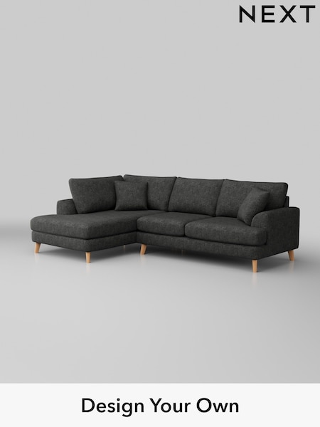 Boucle Weave Easy Clean/Charcoal Grey Parker (W42114) | £2,099
