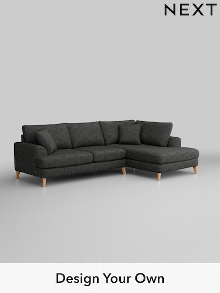 Boucle Weave Easy Clean/Charcoal Grey Parker (W42114) | £2,099