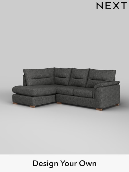 Boucle Weave Easy Clean/Charcoal Grey Hayden Highback (W42116) | £1,725