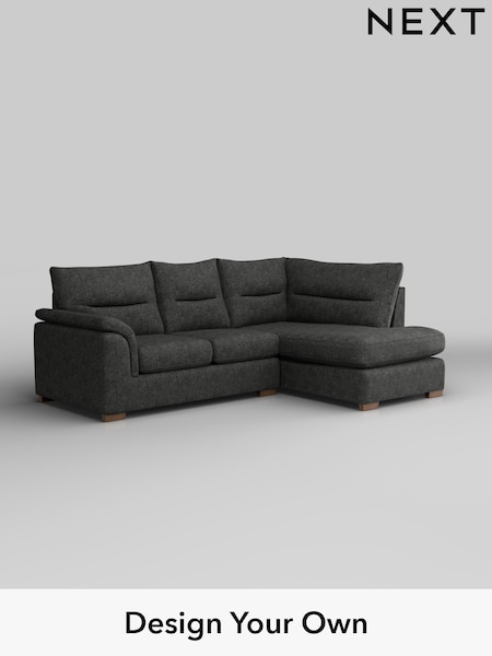 Boucle Weave Easy Clean/Charcoal Grey Hayden Highback (W42116) | £1,725