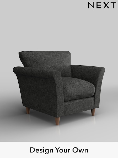 Boucle Weave Easy Clean/Charcoal Grey Hartley Relaxed Sit (W42117) | £725