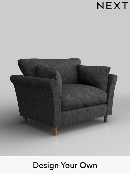 Boucle Weave Easy Clean/Charcoal Grey Hartley Relaxed Sit (W42117) | £825