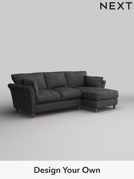 Boucle Weave Easy Clean/Charcoal Grey Hartley Relaxed Sit (W42117) | £1,799