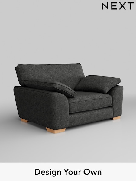 Boucle Weave Easy Clean/Charcoal Grey Stamford Grand Relaxed Sit (W42121) | £1,199