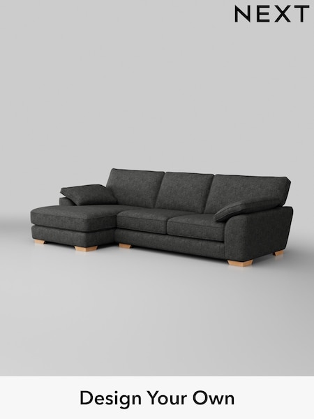 Boucle Weave Easy Clean/Charcoal Grey Stamford Grand Relaxed Sit (W42121) | £2,399