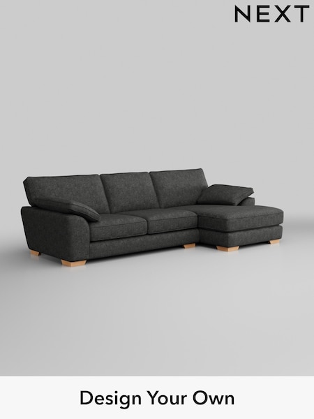 Boucle Weave Easy Clean/Charcoal Grey Stamford Grand Relaxed Sit (W42121) | £2,399