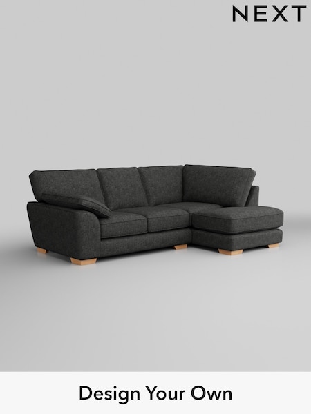 Boucle Weave Easy Clean/Charcoal Grey Stamford Grand Relaxed Sit (W42121) | £2,225