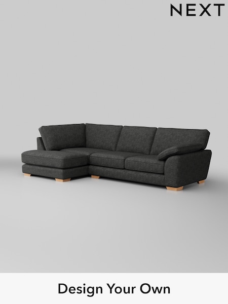 Boucle Weave Easy Clean/Charcoal Grey Stamford Grand Relaxed Sit (W42121) | £2,375