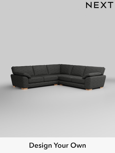 Boucle Weave Easy Clean/Charcoal Grey Stamford Grand Relaxed Sit (W42121) | £2,875