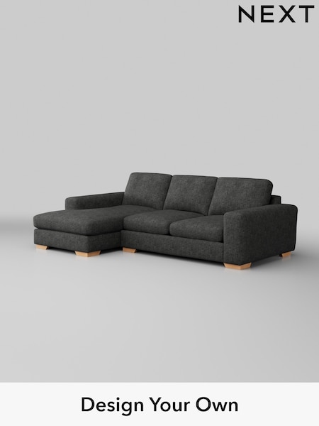 Boucle Weave Easy Clean/Charcoal Grey Houghton Deep Sit (W42122) | £1,899