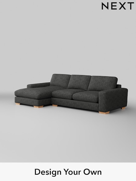 Boucle Weave Easy Clean/Charcoal Grey Houghton Deep Sit (W42122) | £2,099