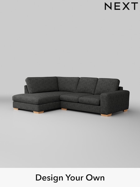 Boucle Weave Easy Clean/Charcoal Grey Houghton Deep Sit (W42122) | £1,999