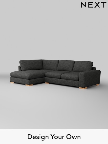Boucle Weave Easy Clean/Charcoal Grey Houghton Deep Sit (W42122) | £2,099