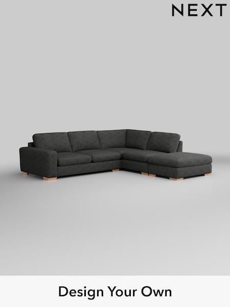 Boucle Weave Easy Clean/Charcoal Grey Houghton Deep Sit (W42122) | £2,450