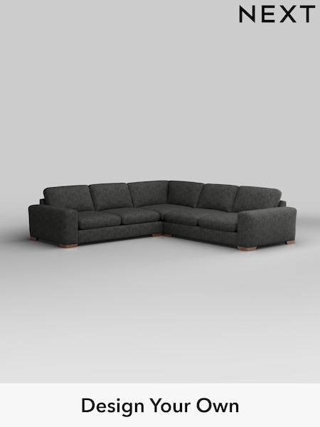 Boucle Weave Easy Clean/Charcoal Grey Houghton Deep Sit (W42122) | £2,725