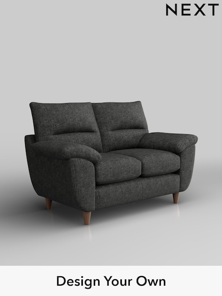 Boucle Weave Easy Clean/Charcoal Grey Elliot Highback (W42123) | £875