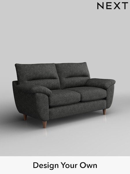 Boucle Weave Easy Clean/Charcoal Grey Elliot Highback (W42123) | £975