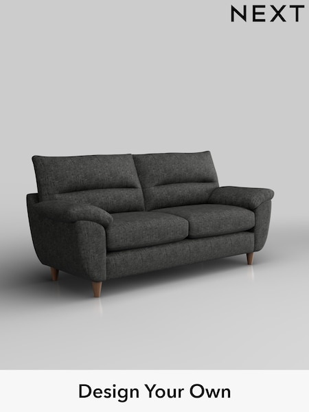 Boucle Weave Easy Clean/Charcoal Grey Elliot Highback (W42123) | £1,075