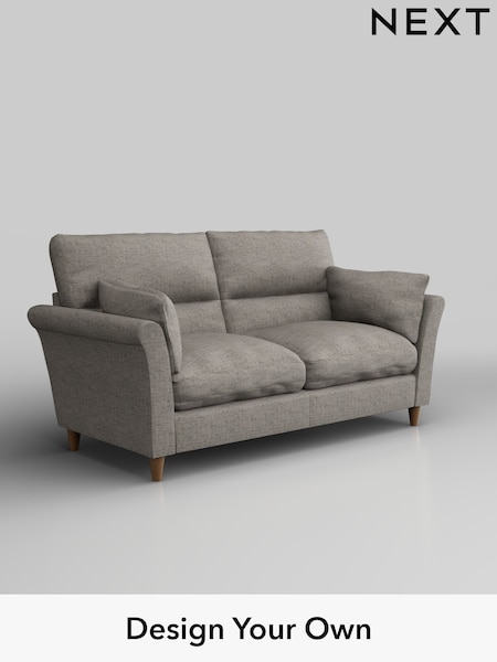 Boucle Weave Easy Clean/Light Dove Grey Hartley Highback Relaxed Sit (W42148) | £1,225