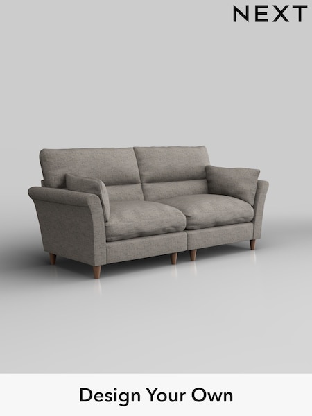 Boucle Weave Easy Clean/Light Dove Grey Hartley Highback Relaxed Sit (W42148) | £1,325