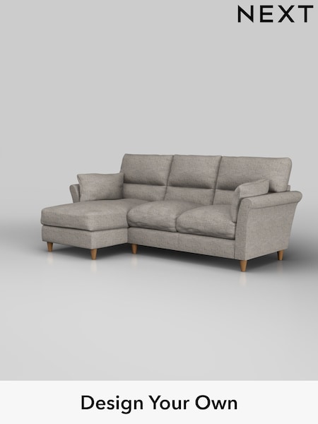 Boucle Weave Easy Clean/Light Dove Grey Hartley Highback Relaxed Sit (W42148) | £1,850
