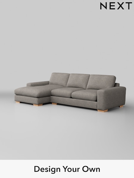 Boucle Weave Easy Clean/Light Dove Grey Houghton Deep Relaxed Sit (W42151) | £2,175