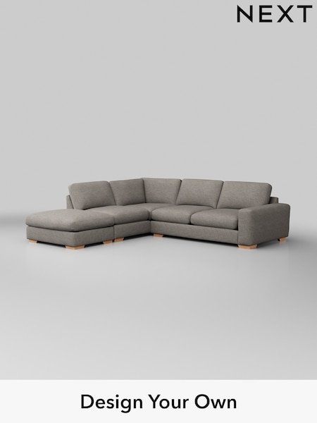 Boucle Weave Easy Clean/Light Dove Grey Houghton Deep Relaxed Sit (W42151) | £2,525