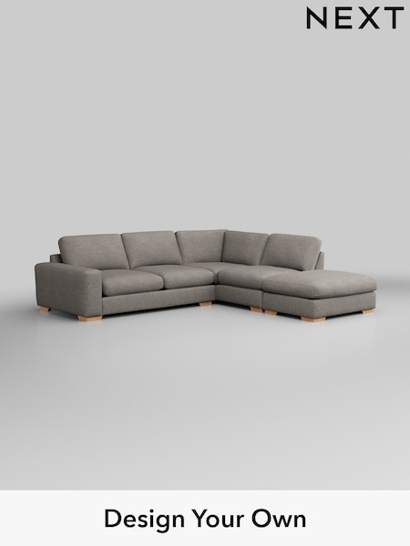 Boucle Weave Easy Clean/Light Dove Grey Houghton Deep Relaxed Sit (W42151) | £2,525