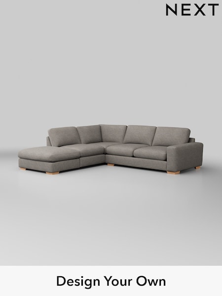 Boucle Weave Easy Clean/Light Dove Grey Houghton Deep Relaxed Sit (W42151) | £2,475