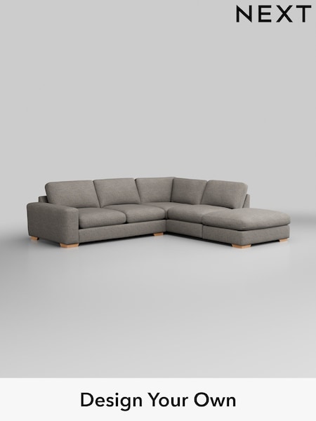 Boucle Weave Easy Clean/Light Dove Grey Houghton Deep Relaxed Sit (W42151) | £2,475