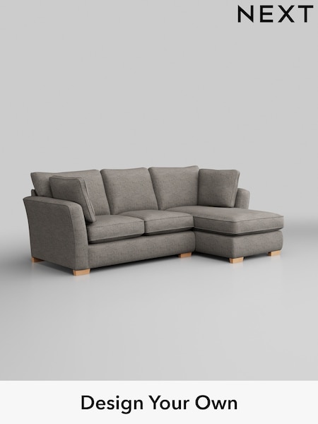 Boucle Weave Easy Clean/Light Dove Grey Heath Highback (W42152) | £1,750